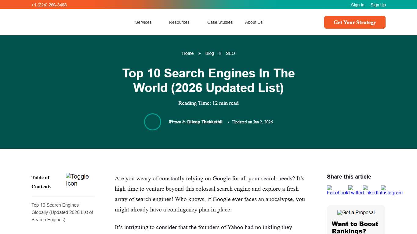 Top 10 Search Engines In The World (2026 Updated List)